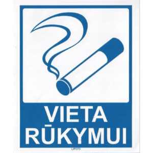 Lipdukas "Rūkymo vieta" 160x200 mm